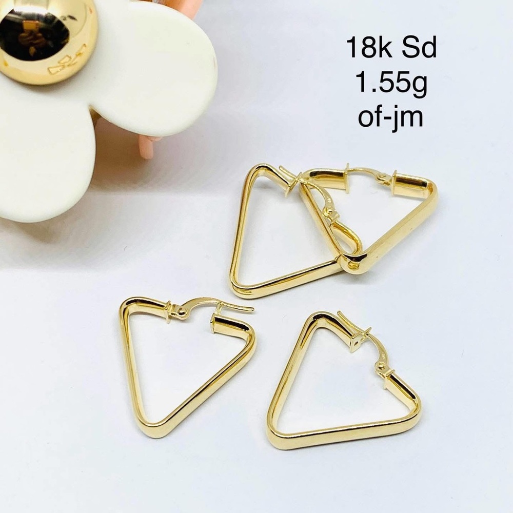 Real 18K Saudi Gold Earrings